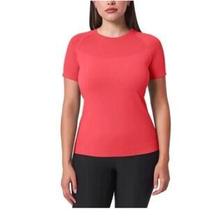 Mondetta Women's  Sleeve Seamless Tee Shirt, Pink Size S. BO